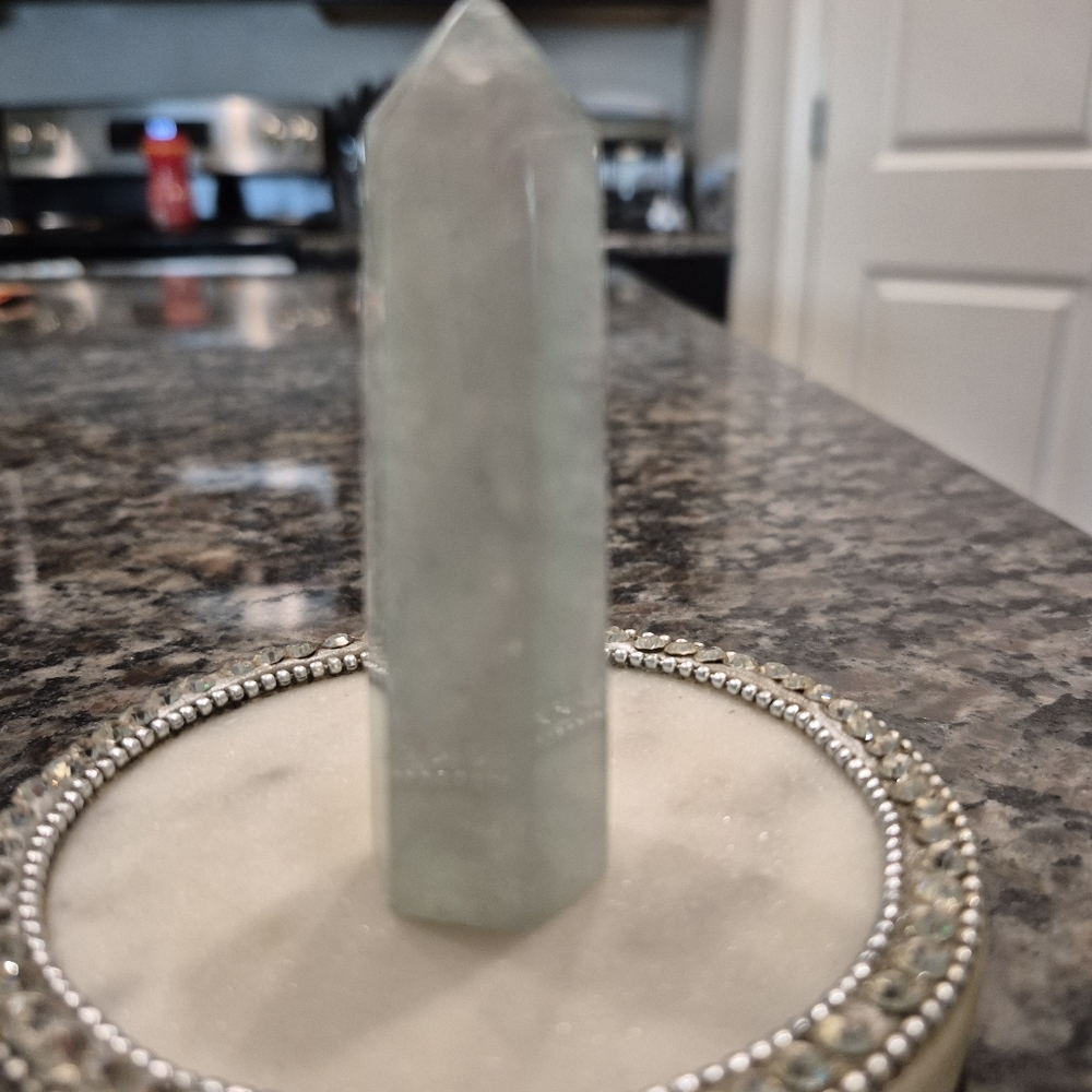Natural Fluorite Crystal Point Obelisk Tower #O - Picture 8 of 9